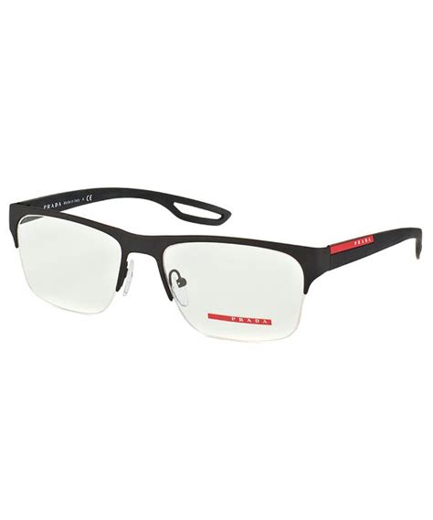 prada semi rimless eyeglasses